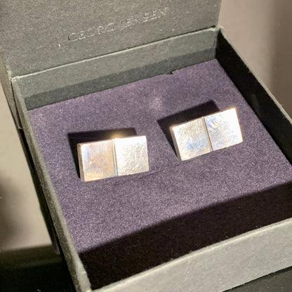 Georg Jensen, sterling sølv manchetknapper, formgivet af Nanna Ditzel.