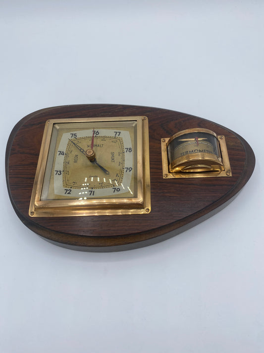 Art Deco Genia Barometer med Thermometer. Danmark. Start/midt 20. Årh