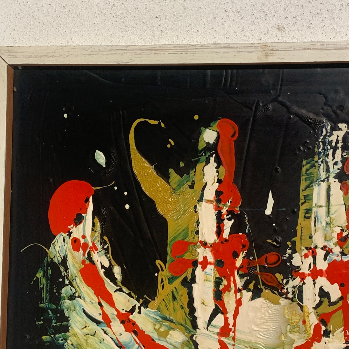 Ældre Abstrakt oliemaleri, signeret STRØ-70.