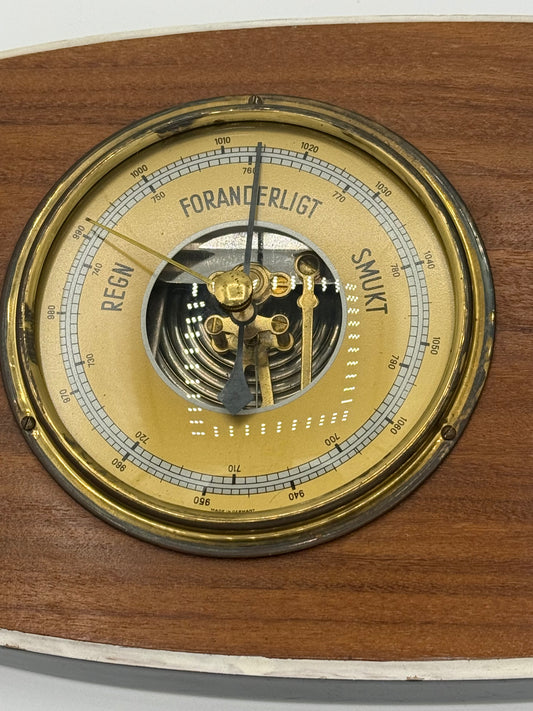 Vintage Barometer med thermometer. Tyskland, midt 20.Årh