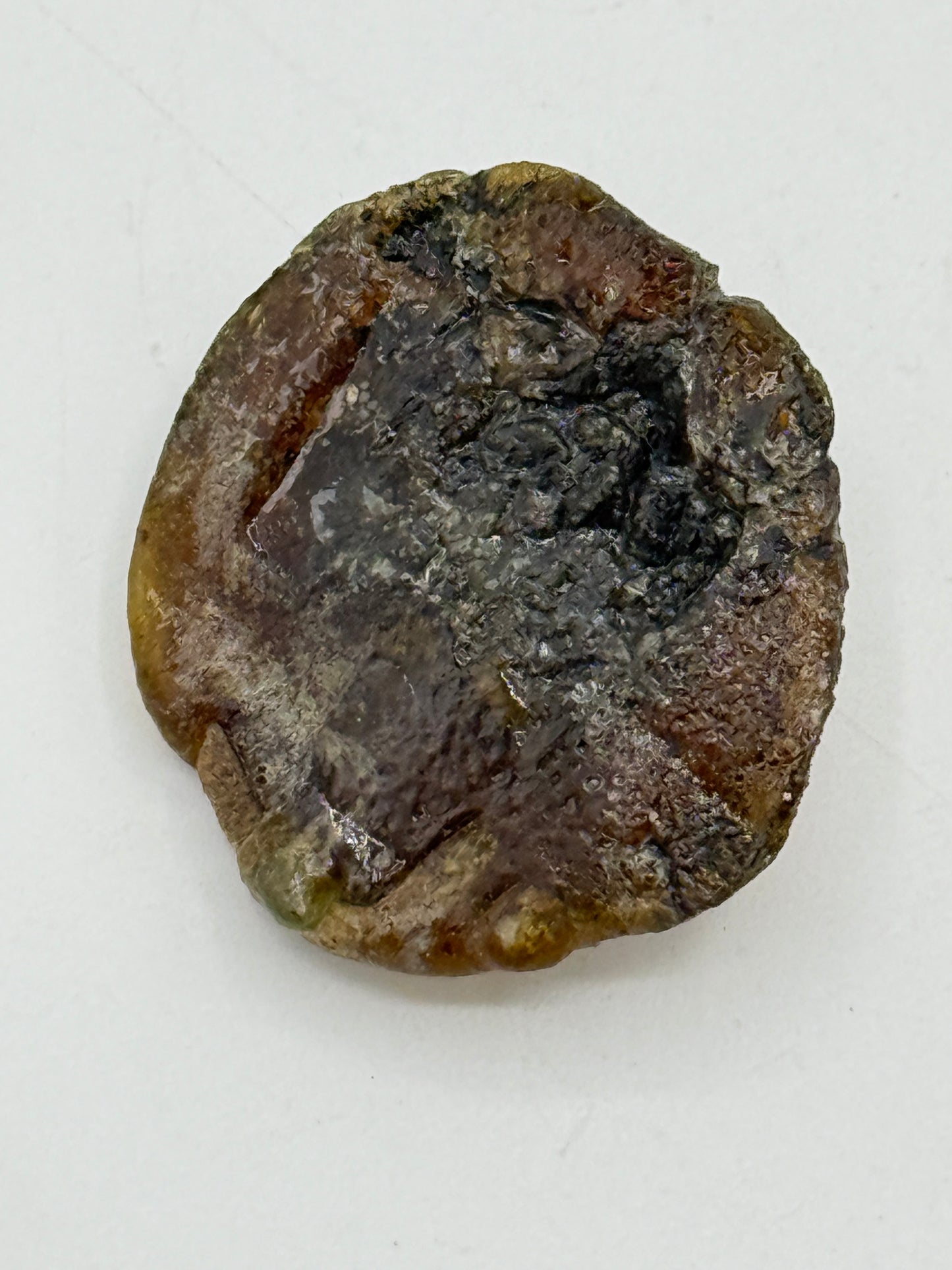 Oldsag. ca. 2000 år gl. Teaterbillet i glas. Græsk/Indisk kultur. Gandhara/ Baktrisk Afghanistan