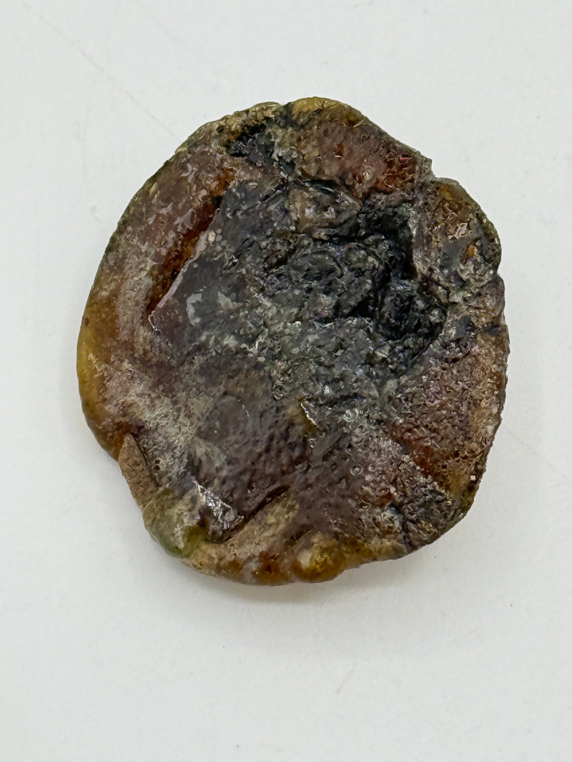 Oldsag. ca. 2000 år gl. Teaterbillet i glas. Græsk/Indisk kultur. Gandhara/ Baktrisk Afghanistan