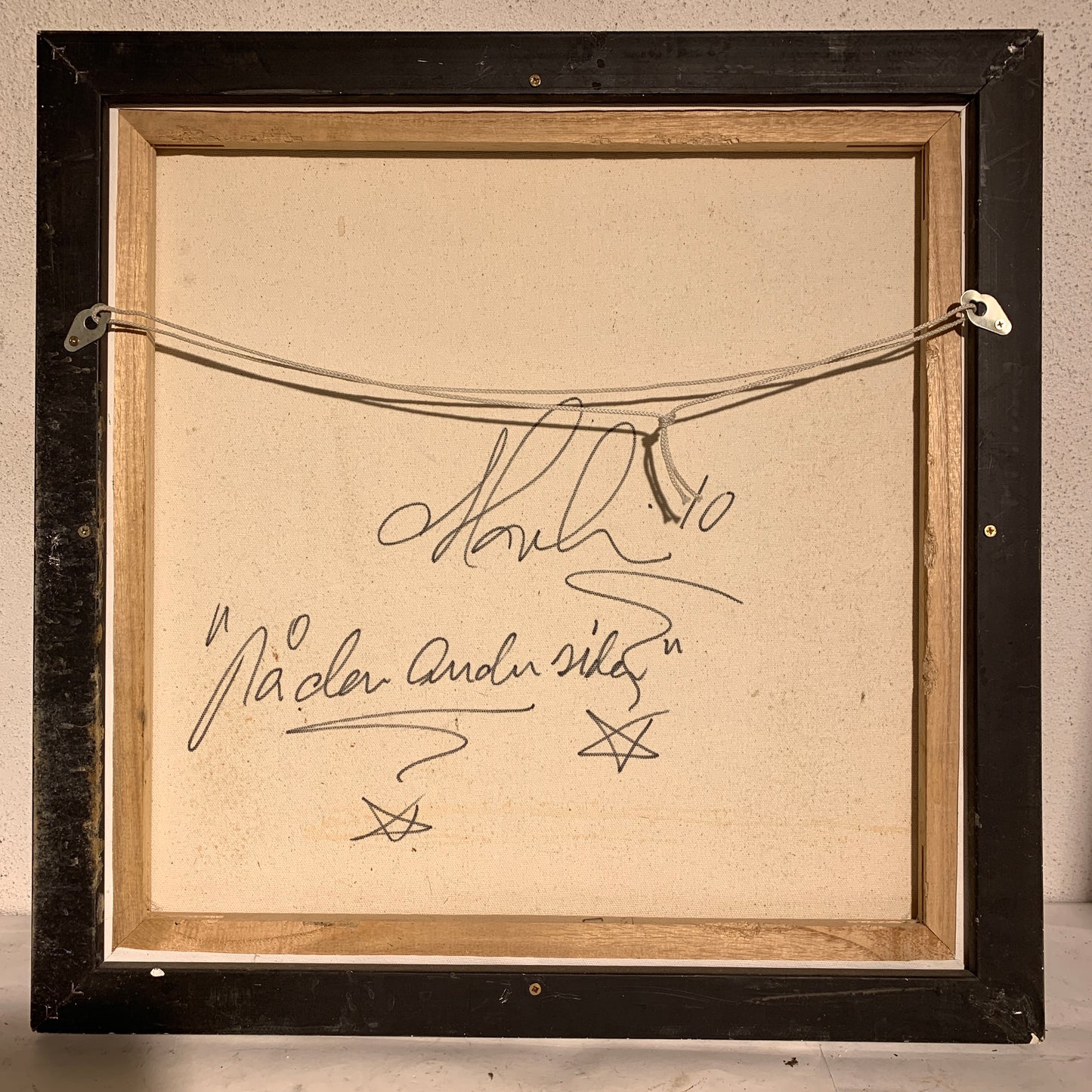 Abstrakt oliemaleri, signeret. Fra 2010.