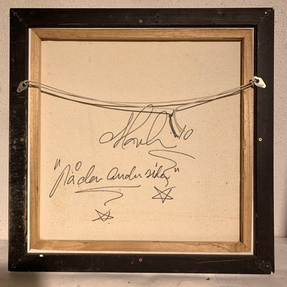 Abstrakt oliemaleri, signeret. Fra 2010.