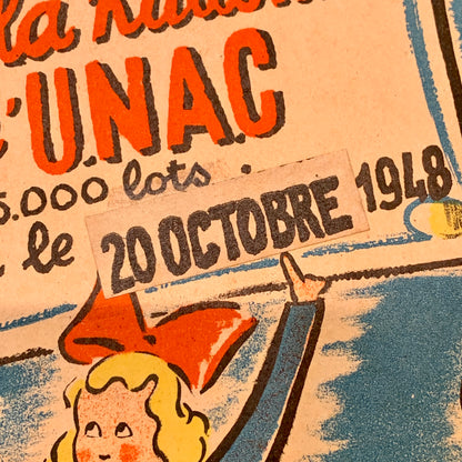 Fransk C.Cantel “tombula Nationale”plakat, fra 1948