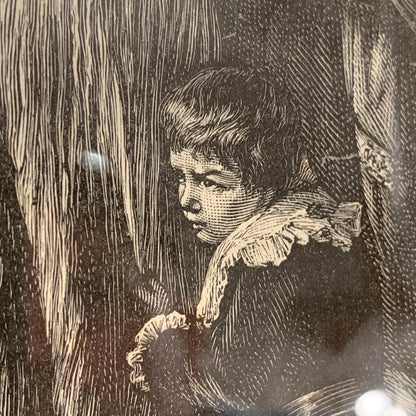 Antik dansk træsnit. En sejrrig Hærs Hjemkomst. Fra 1881.