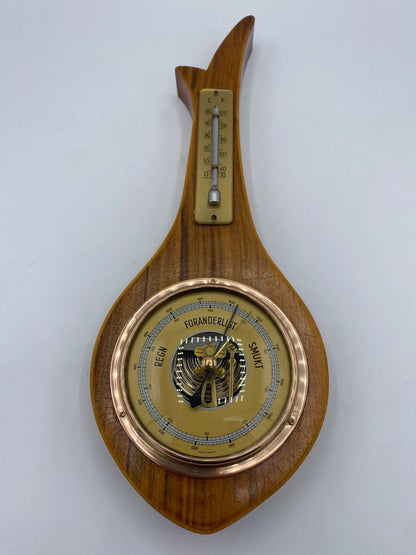 Vintage Barometer med Thermometer. Tyskland. Midt 20. Årh
