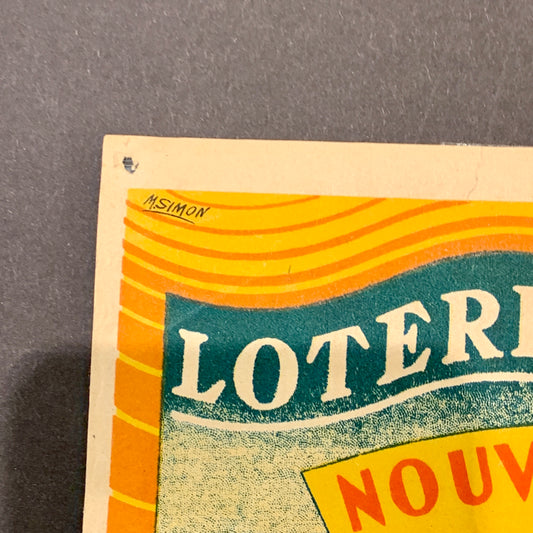 Fransk M.Simon “Loterie Nationale” plakat, fra 1946.