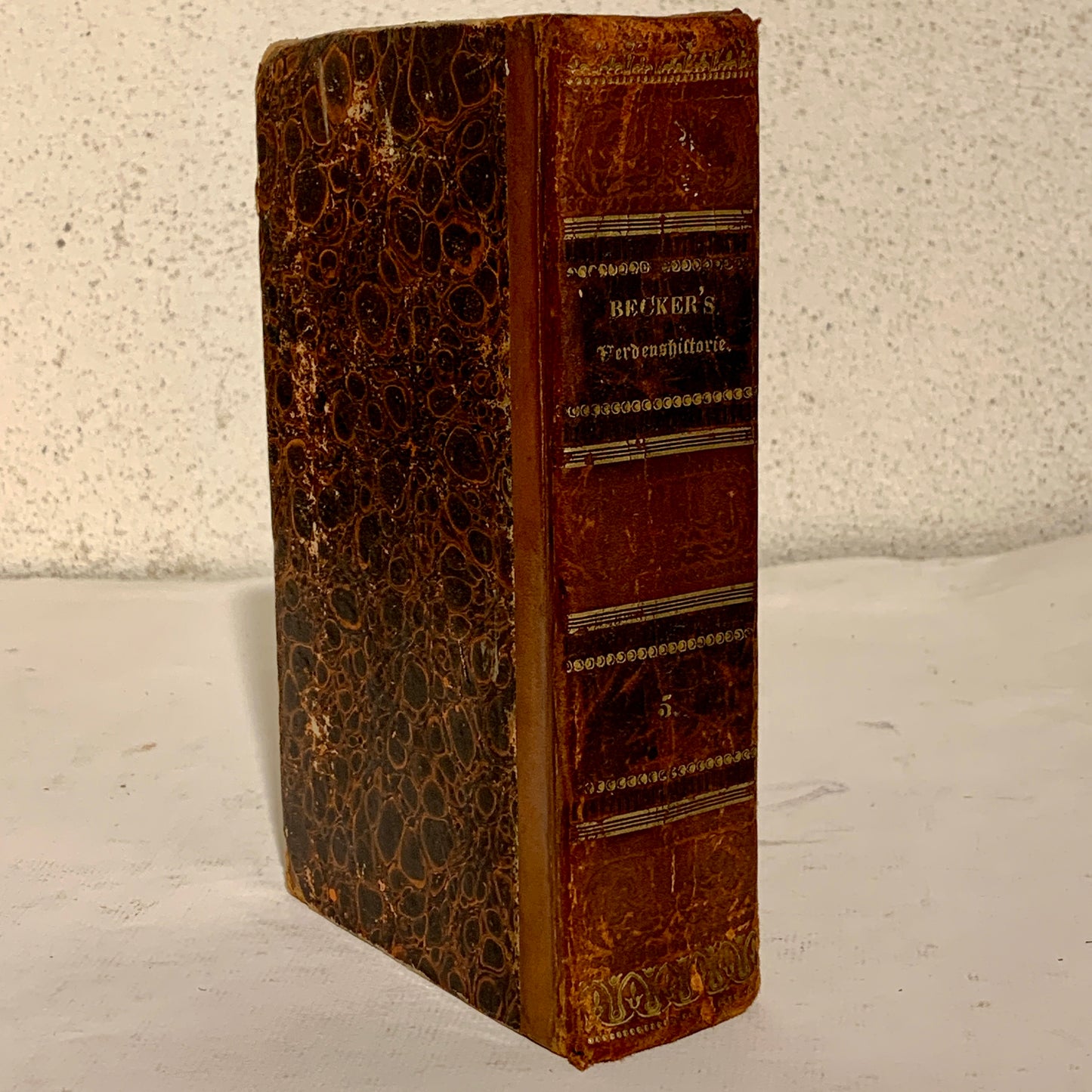 Karl Friedrich Becker's World History. Antiquarian Danish book from 1823.
