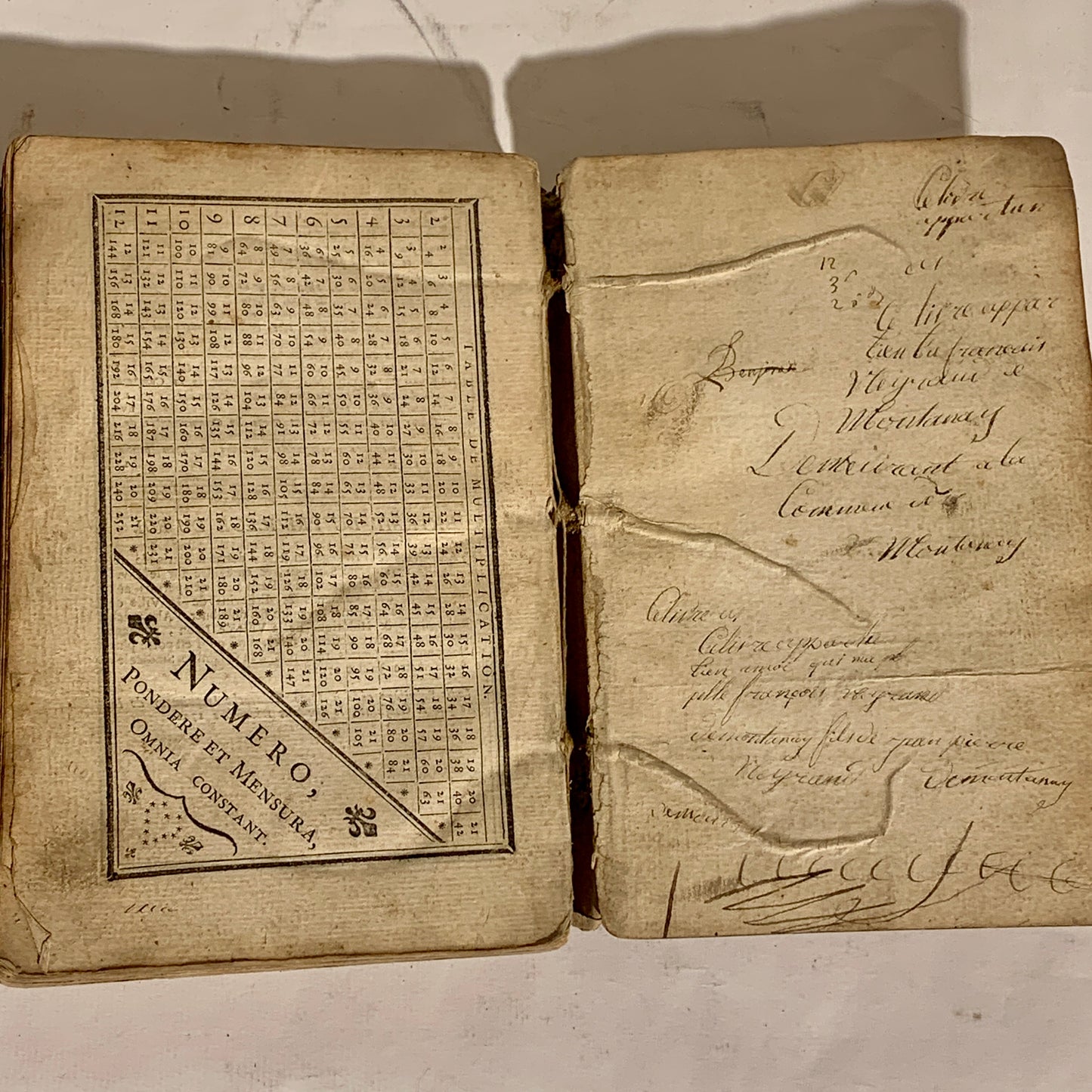 ASTRONOMISK OG HISTORISK ALMANAK AF BYEN LYON. Fransk bog fra 1745.