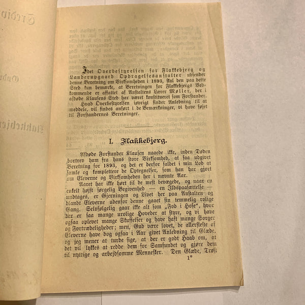 Beretningshæfte om Opdragelsesanstalter for 1893.