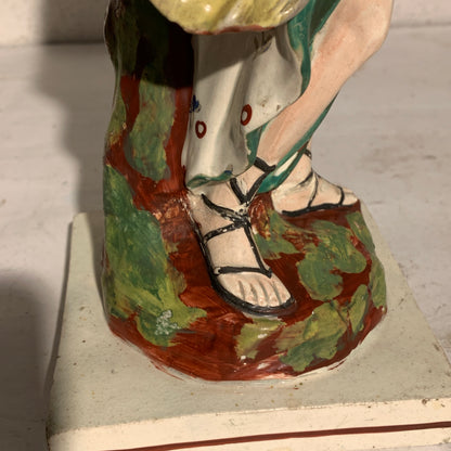 Antique Staffordshire Pearlware, Diana (Artemis), Goddess of the Hunt, from 1820.