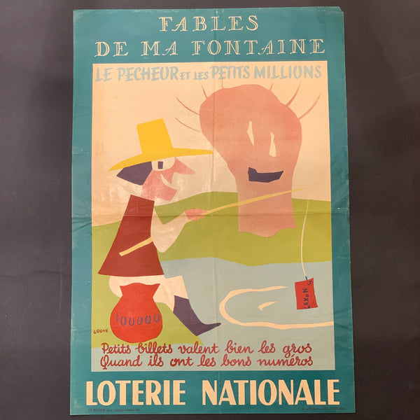 Fransk Grove “Loterie Nationale”plakat, fra 1958.