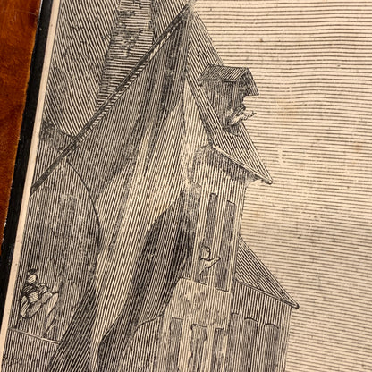 Antik dansk træsnit. En sejrrig Hærs Hjemkomst. Fra 1881.