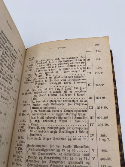 Samling af Love og Anordninger m. m. Antikvarisk dansk bog. 1. Udgave. 1. Oplag. Fra 1866