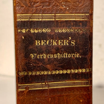 Karl Friedrich Becker's World History. Antiquarian Danish book from 1823.