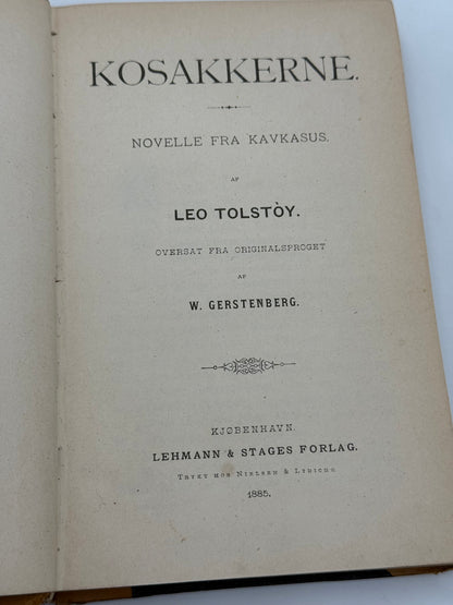 Kosakkerne. Af Leo Tolstoy. 1. Udgave. Fra 1885