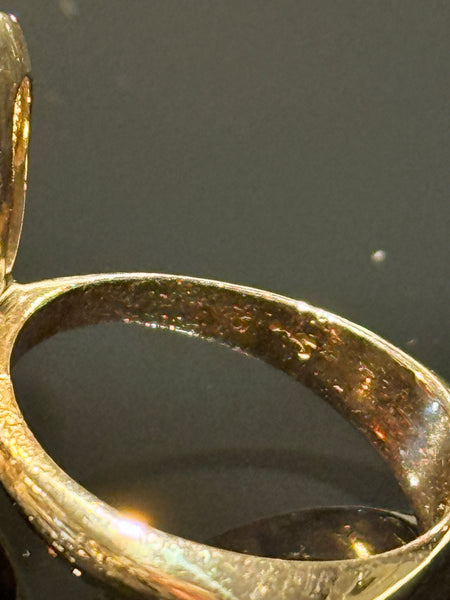 Hermann Siersbøl (1948-64) Stor 14K guld cocktail ring med Orange citrin.