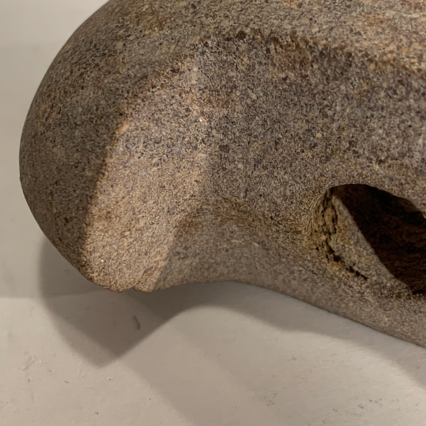 Danish Stone Age. Double-Bladed Axe with socket in rock, Tragtbægerkultur 4000-2800 BC.