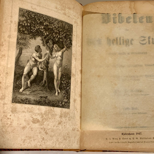 Biblen, Chr. H. Kalkar. Fra 1847. Det gamle testamente m.m.