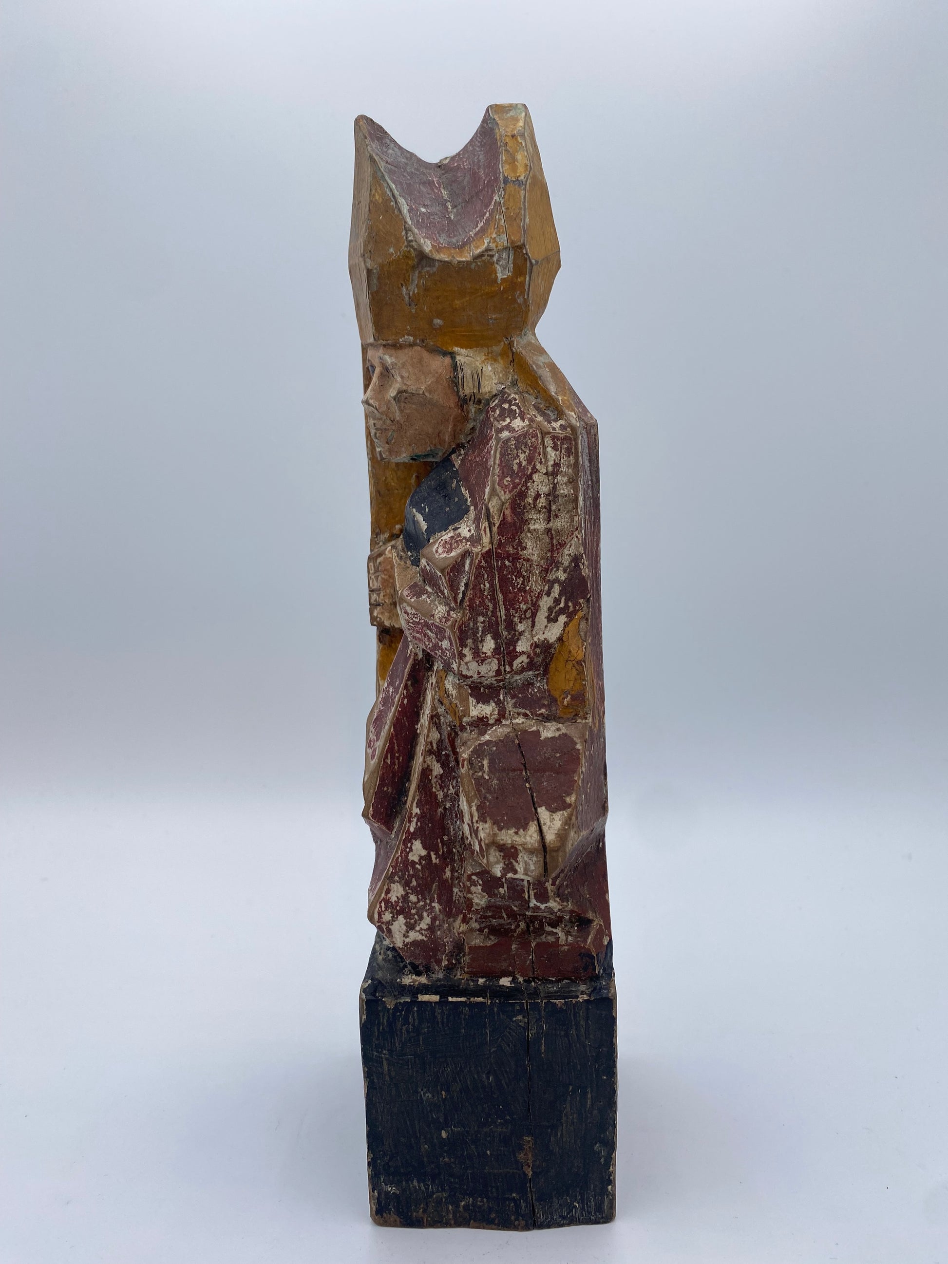 Fransk bispehelgen i træ - sculpture populaire religieuse. Fra slut 18.Årh. Start 19. Årh