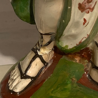 Antique Staffordshire Pearlware, Diana (Artemis), Goddess of the Hunt, from 1820.