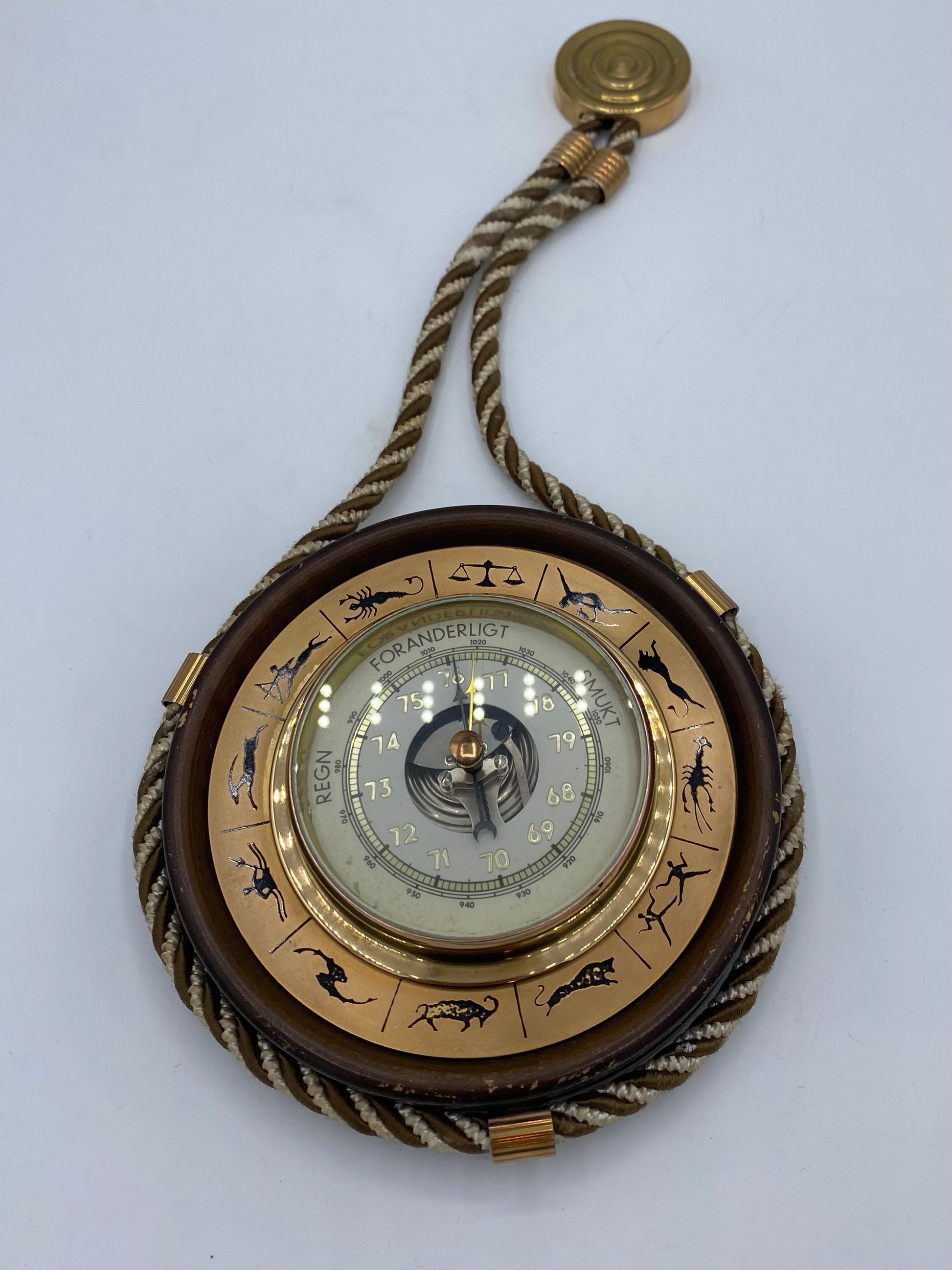 Vintage Barometer med Stjernetegn. Midt 20. årh