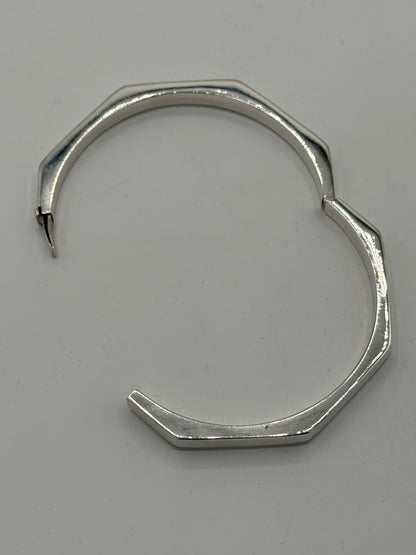 Vintage modernistisk oktagonal Sterlingsølv armring. Fra 1980érne