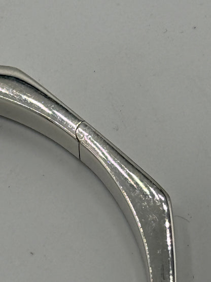 Vintage modernistisk oktagonal Sterlingsølv armring. Fra 1980érne