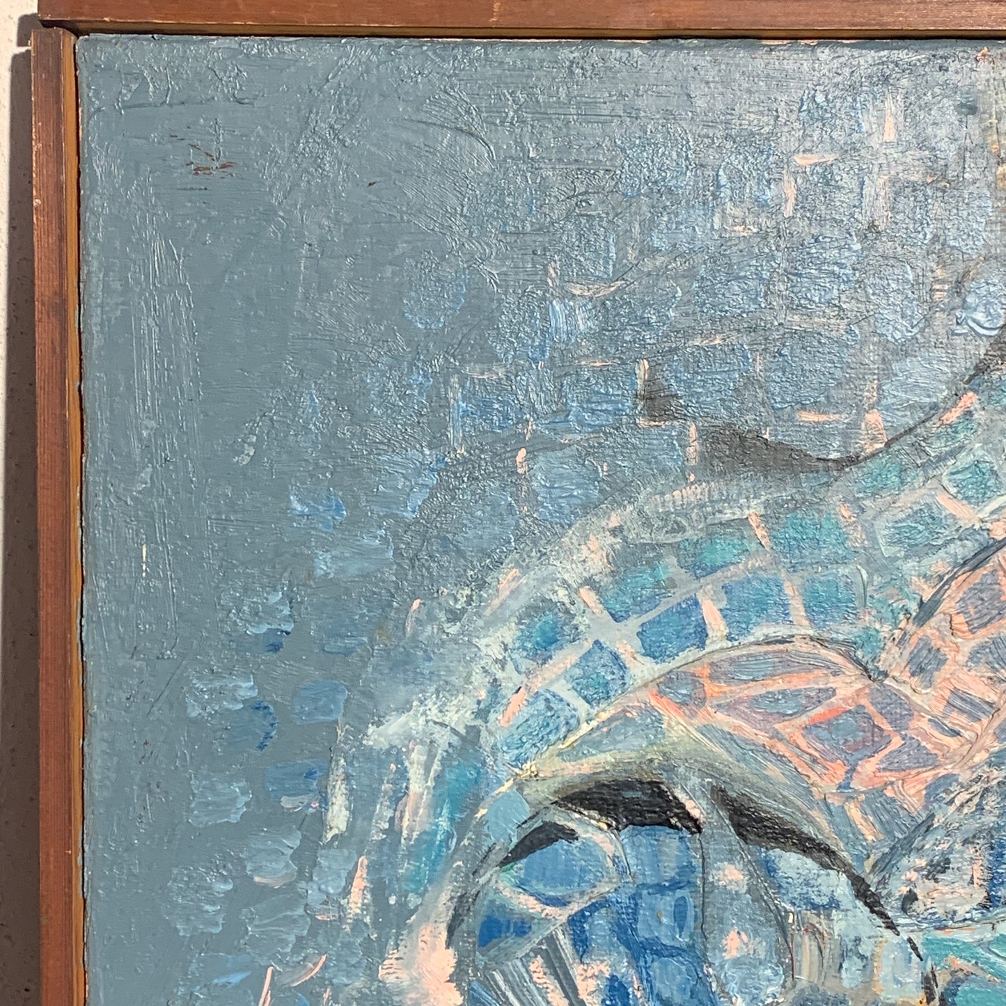 Else Hyldahl (f.193)Abstrakt oliemaleri på lærred, fra 1971.