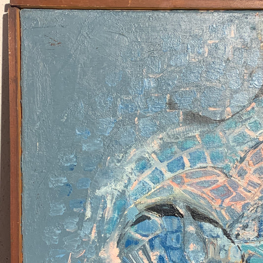 Else Hyldahl (f.193)Abstrakt oliemaleri på lærred, fra 1971.