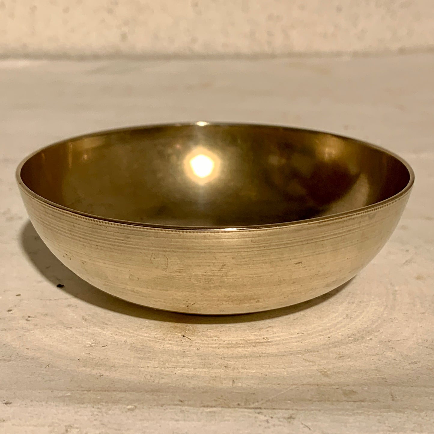 Antique Tibetan bronze singing bowl.
