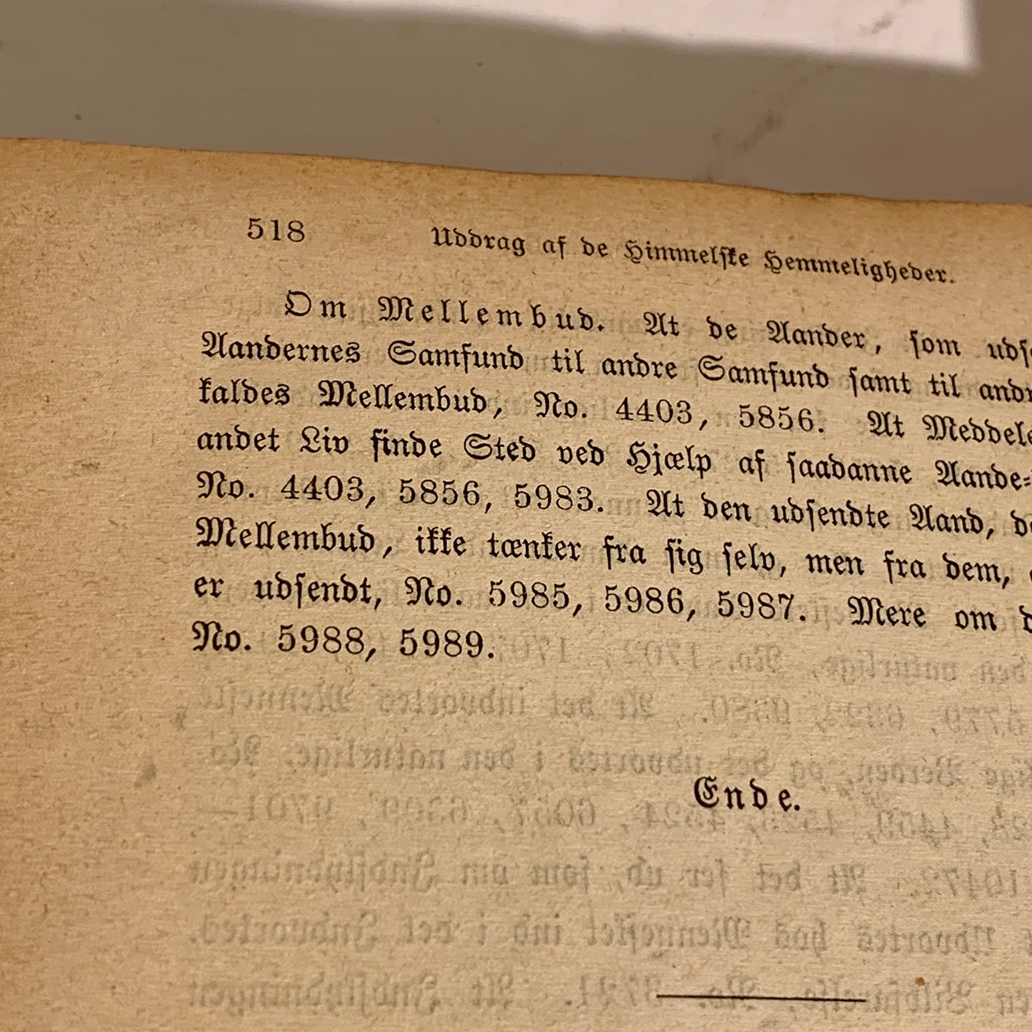 Emanuel Swedenborg. Om Himlen og dens Undere og om Helvede , fra 1882. 2.Udgave, 1.Oplag.
