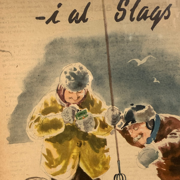 Original Läkerol reklame, fra 1940. Indrammet.
