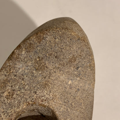 Danish Stone Age. Double-Bladed Axe with socket in rock, Tragtbægerkultur 4000-2800 BC.