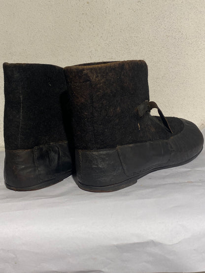 Sjældne tyske WW2 vinter vagtpost-støvler. Sen variant, fra 1944-45