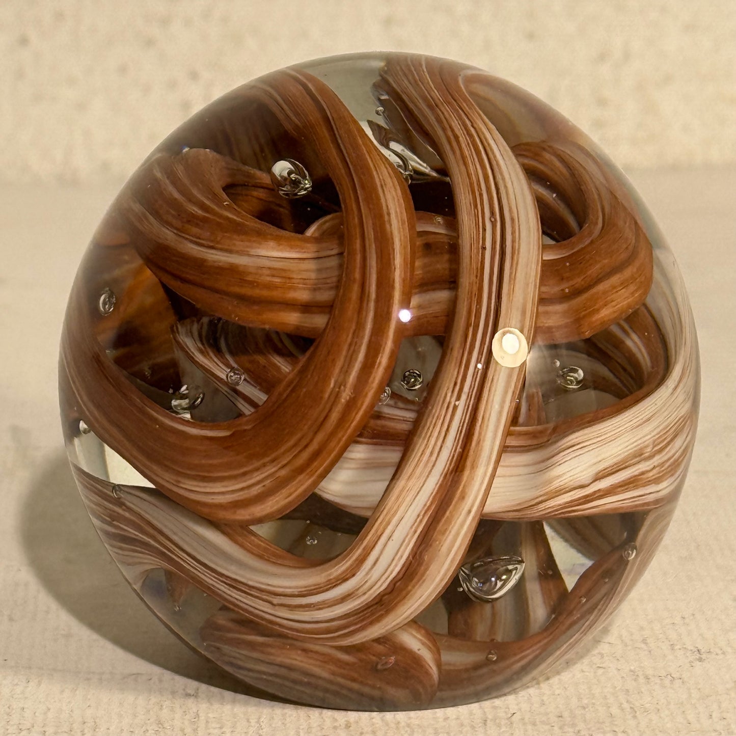 Vintage glas kugle brevvægt.