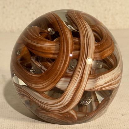 Vintage glas kugle brevvægt.