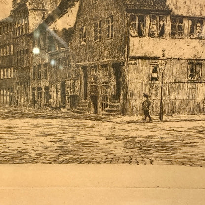 Hans Peter Storm (f.1878 til 1941.)Radering af gadeparti i København.