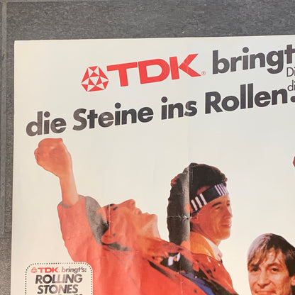 Vintage tysk Rolling Stones tour promo plakat, fra 1982.