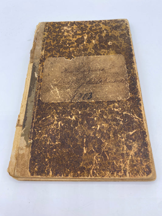 Antik dansk landbrugs notesbog med drægtighedstabel. Fra 1903-1930