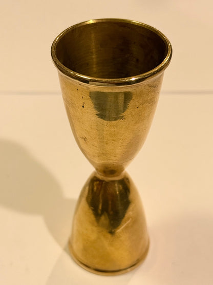 Antik dobbelt Jigger cocktail målebæger i bronze. Start 20.Årh