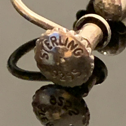 Antikke sterling sølv & mælke rav øreringe. Fra start 1900tallet