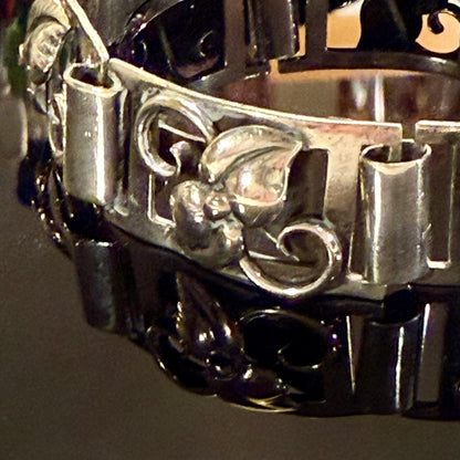 Antik dansk skønvirke sølv armbånd, fra start 1900 tallet.