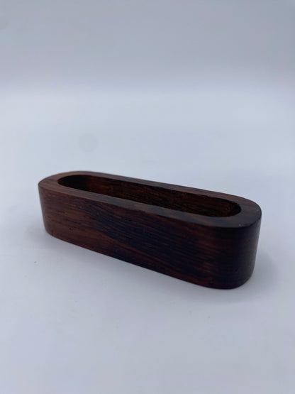 Vintage Danish design servietring i palisander med messingdetaljer. Midt 20. årh