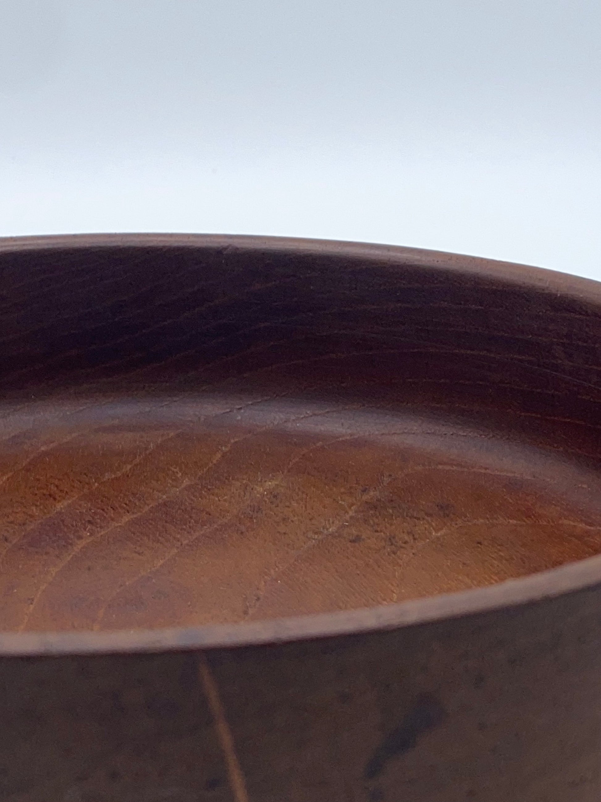 Vintage drejet skål i teak. Dansk. Midt 20. årh