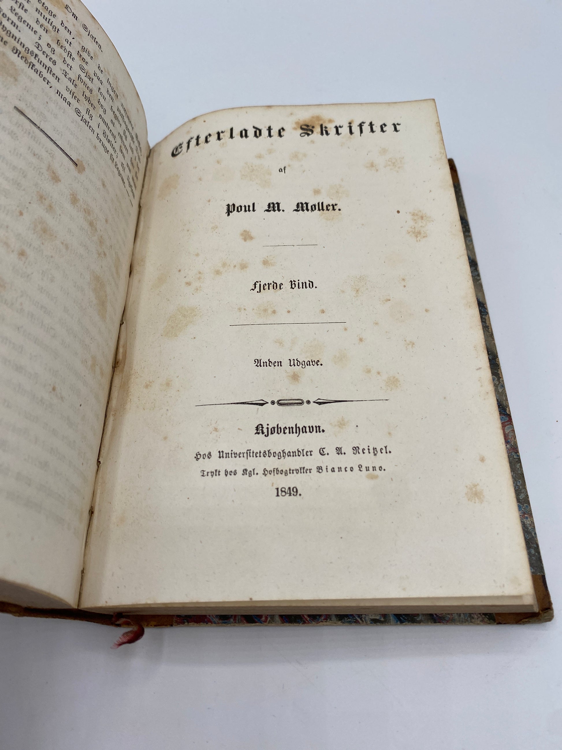 Efterladte Skrifter. 3. Bind. Af Poul M. Møller. Antikvarisk dansk bog. 2. Udgave. 1.Oplag. Fra 1848
