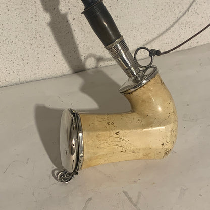 En antik sølvmonteret merskums langpibe fra 1800 tallet