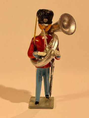 Brigadér Kongelig Livgarder tinsoldat musiker. Tuba