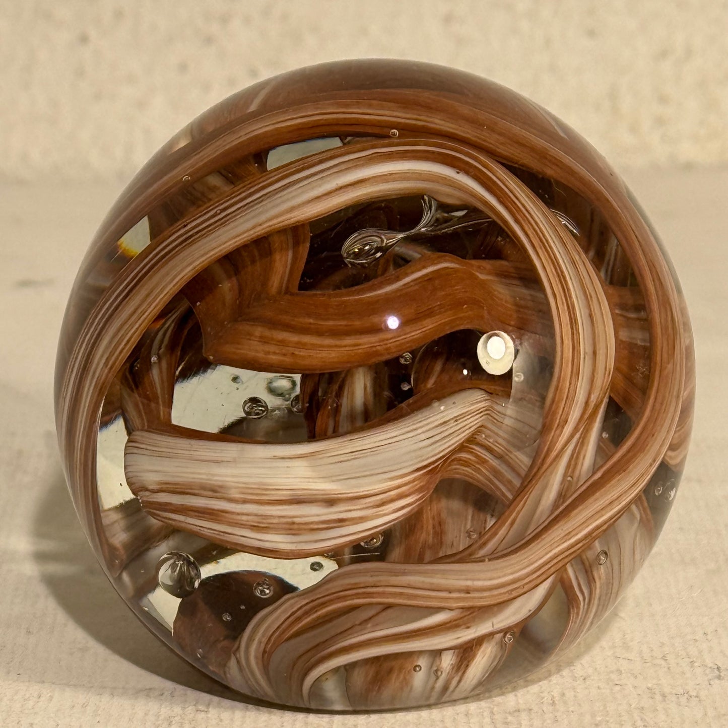 Vintage glas kugle brevvægt